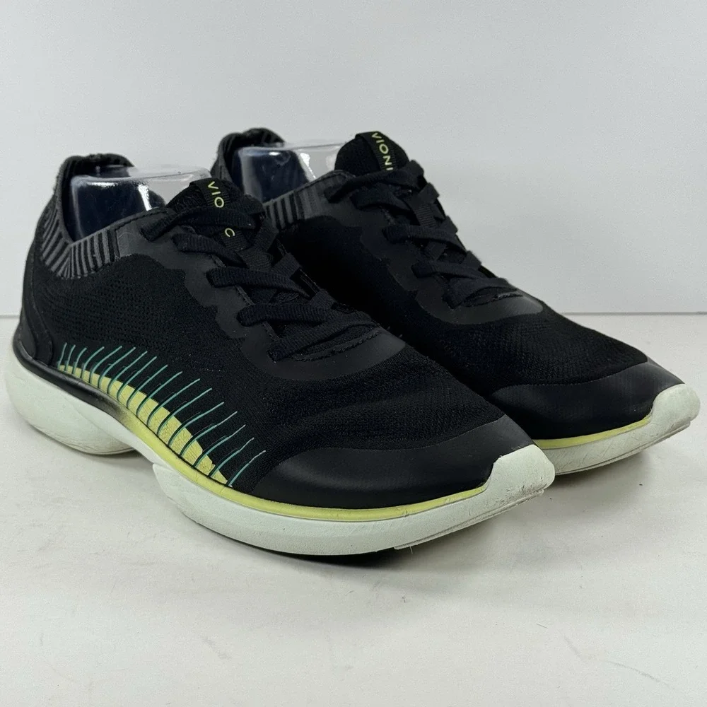 VIONIC Embolden Knit Athletic Running Shoes Black Yellow Women's Size‎ 9.5